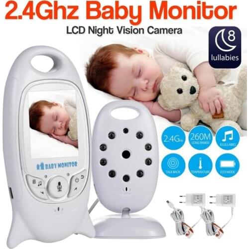 Baby Monitor 2 inch BeBe Baba Electronic Babysitter Radio Video Nanny Camera Night Vision Temperature Monitoring 8 Lullaby PM030