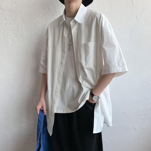Shirt Popular Solid Color Clean Loose Lovers Short Sleeve College Tidal Current Fashion The Price Of Coat Joker