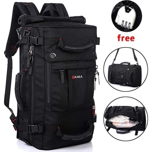 KAKA Men Backpack Travel Bag 40L Large Capacity Polyester Waterproof Backpacks Women High Quality shoulder Luggage Bags Bagpack
