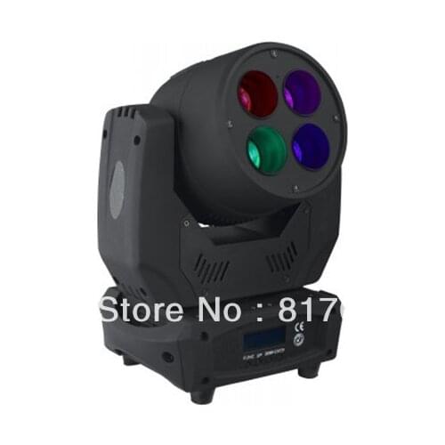 4 piezas de 30W LEDs cabeza movil RGB 3-en-1 rojo verde azul 24 DMX512 fiestas eventos matrimonios salones fiestas infantiles