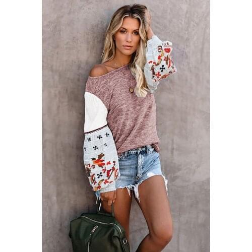 Ukrainian Female Embroidery Sweatshirt National Costume Best Friend Spring 2020 Womens Clothing Pullovers Patchwork O-Neck