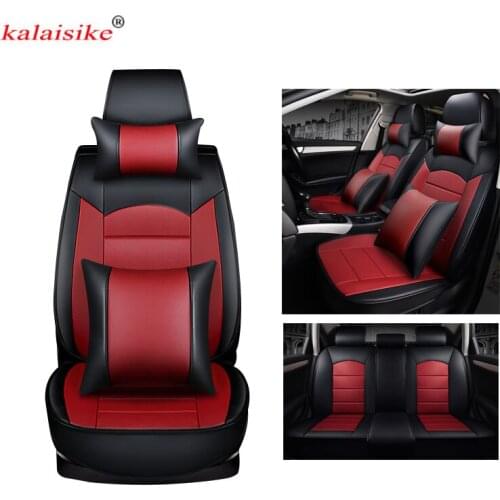 Kalaisike leather universal car seat covers for Ssangyong all model Actyon Kyron Rexton korando Tivolan auto styling accessories