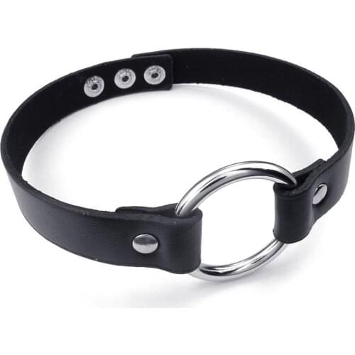 Vintage Retro Black Leather Choker Necklace Adjustable Women Men Neck Collars Jewelry Accessories With Black Velvet Bag