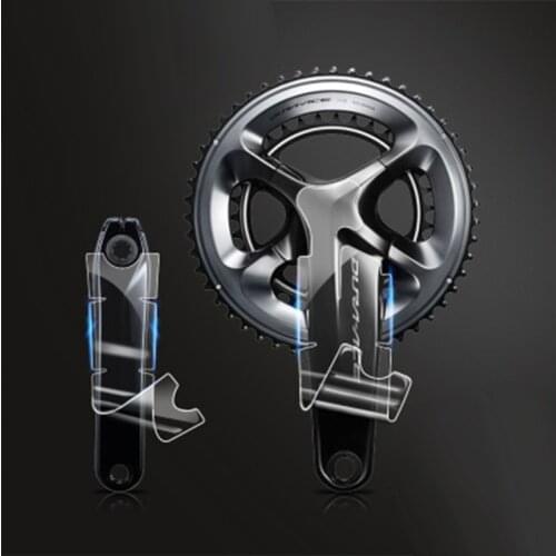 3 Sheets Mountain Bike Crank Protective Film Cover Carbon Fiber Universal Tooth Plate Anti-collision MTB Crank Stickers