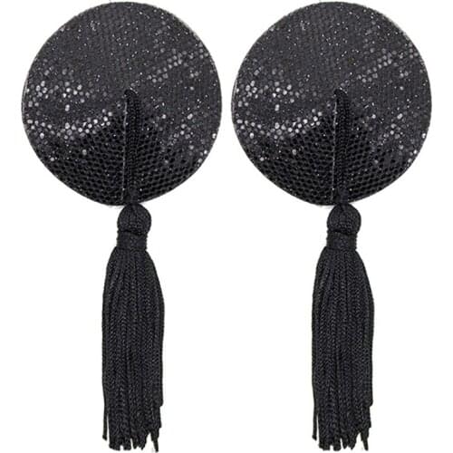 Women Reusable Nipple Cover Tassels Pasties Sexy Breast Petals Sequin Boob Tape Self Adhesive Nipples Stickers