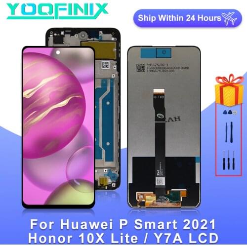 "6.67" For Huawei P Smart 2021 Display LCD Touch Screen Digitizer For Honor 10X Lite LCD PPA-LX2 Y7A Display Replacement Parts