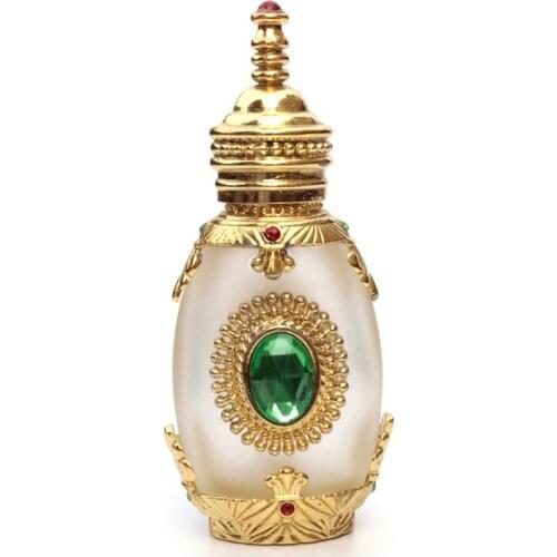 2pcslot High Quality Gold Middle East Essential Bottle For Oils Perfume Empty Glass Bottle For Wedding Decor