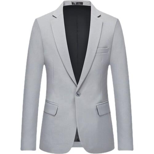 2021 Korean Fashion Men Suit Jacket Solid Stylish Dress Prom Blazers For Men Casual Slim Party Club Stage Singer Suit Masculina
