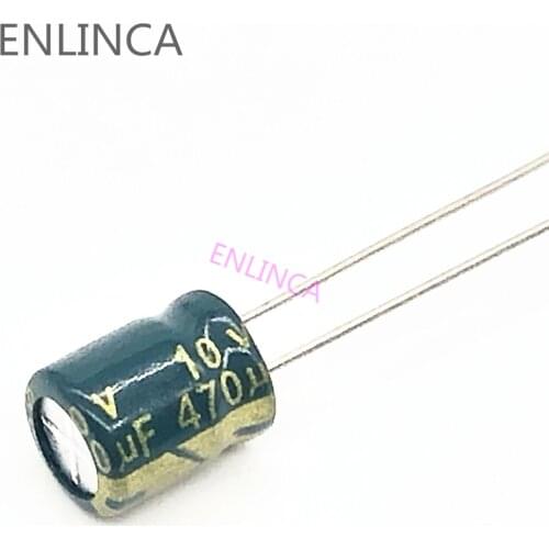20pcs/lot 10v 470UF Low ESR / Impedance high frequency aluminum electrolytic capacitor size 6X7MM 470UF 20