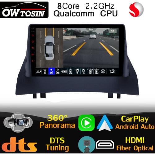 Qualcomm 8Core Android For Renault Megane 2 II 2003-2009 Car Radio GPS CarPlay 360 Panoramic Optical HDMI 4G LTE Head Unit DTS