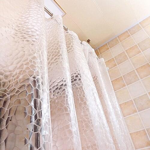 1.8*1.8m Moldproof Waterproof 3D Thickened Bathroom Bath Shower Curtain Eco-friendly White Best Price