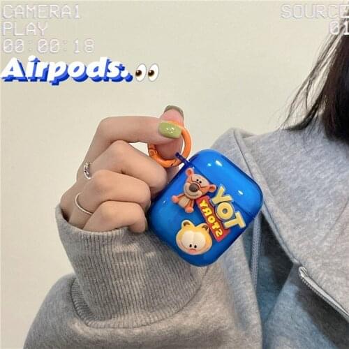 Airpods 2 Case 3D Cute Cartoon Airpods Case For Air Pod pro 1 2 Hot Toy Soft Silicone Luxury Cover Fundas Earphone Airpods Case