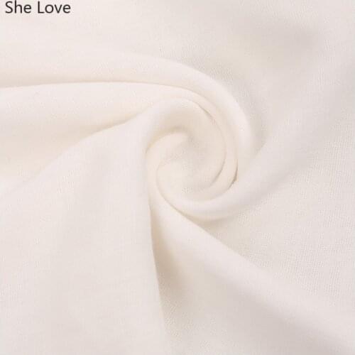 Chzimade 100% Cotton Patchwork Fabric Home Textile White Color Cloth Sewing Fabric DIY Quilting Baby Dress Making