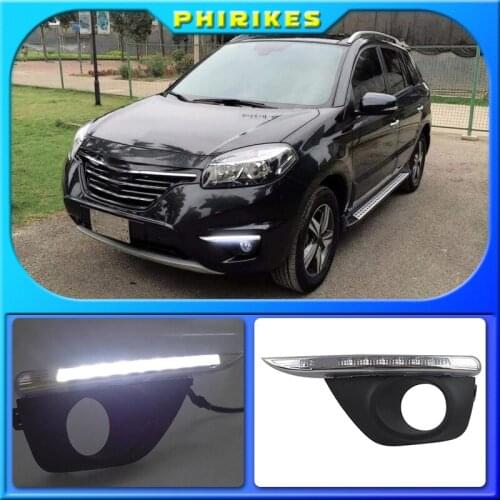 1Set For 2011 2012 2013 2014 Renault koleos driving LED DRL Daytime Running Light Warning Light Super Brightness Car Accessories