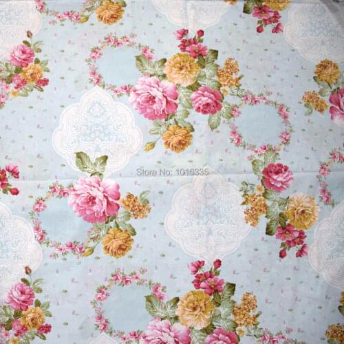 Free shipping 160cm Big rose Print Cotton Fabric Home Sewing Fabrics Patchwork Cotton Tissue Home Textile Woven