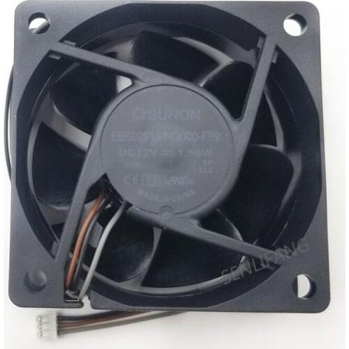 Well Tested 6025 60x60x25mm 6cm EB60251S1-Q000-F99 DC 12V 1.56W 3-wire Projector Cooling Fan