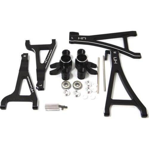 HR Front HD Suspension Axle Carriers Steering Blocks for any 1/10 scale Traxxas Revo