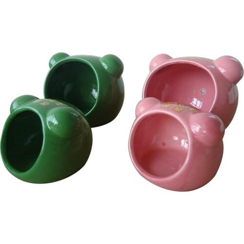 LHXMAS PET TOYS Parrot small dragon cat head hamster Caveolae House ceramic basin Golden Flower squirrel