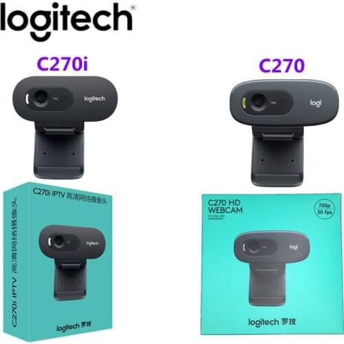 Logitech C270/C270i camera HD USB webcam remote meeting, with microphone, no need to install driver notebook, computer camera