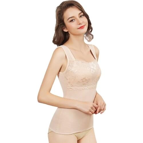Women Sleeveless Lace Keep Warm Shapewear Sexy Body Shaper Top Tummy Control Underwear Postpartum Plus Size Shaper Lingerie
