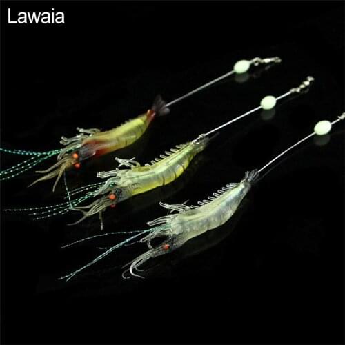 Lawaia Fishing Lure 9cm/7g Soft Lure High Simulation Road Sub-soft Bait With Hook Fake Shrimp Bait Bionic Shrimp Fishing Tackle