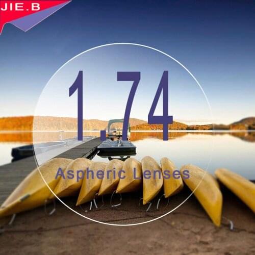 1.74 Index Prescription Lenses Resin Aspheric Glasses Lenses for Myopia Hyperopia Presbyopia Eyeglasses Lens with Green Coating