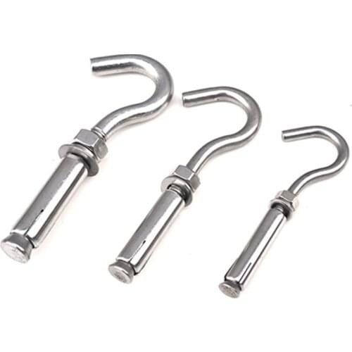 LUCHANG M6 M8 M10 M12 201 Stainless Steel Expansion Screw Open Cup Lifing Hanging Hook Concrete Anrchor Bolt