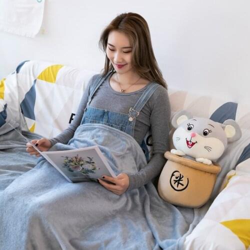 Cute Mouse Plush Stuffed Toys Cartoon Soft Kawaii Doll Blanket Birthday Christmas Gifts for Kids Children Girls