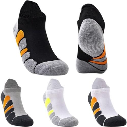 4pairs Autumn Winter Boat Socks Men Short Towel Bottom Outdoor Sports Socks Sweat-absorbent Basketball Running Fitness Socks Men