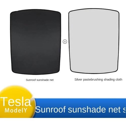 Upgrade Sun Shades Glass Roof Sunshade for Tesla Model 3 19-21/model Y Front Rear Sunroof Windshield Skylight Blind Shading Net