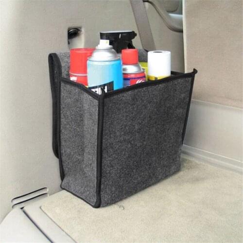 Car Trunk Organizer Collapsible Soft Felt Car Storage Box Stowing Tidying Tool