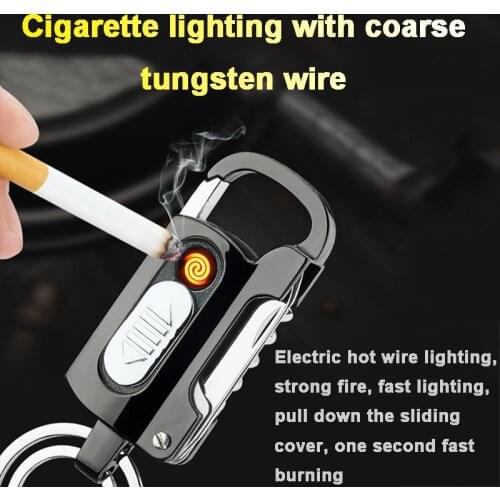 Band Bottle Opener Kerosene Lighter Multi-function Key Ring Outdoor Waterproof Portable Metal Keychain Petrol Lighters