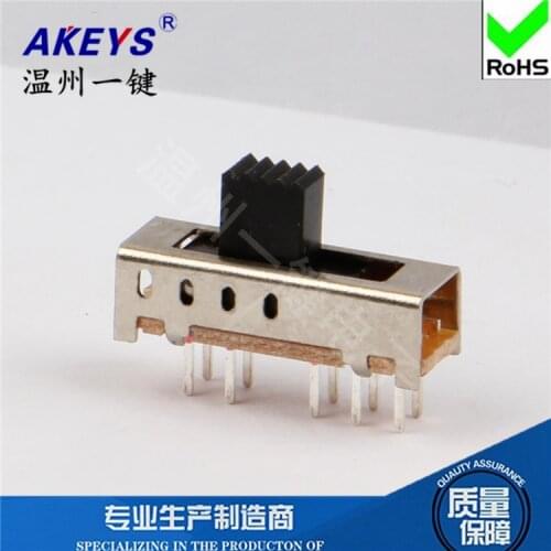 20 Pcs SS-24E01 (2P4T) various height slide switches 4 files No fixed feet 10 feet vertical
