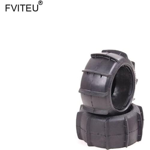 FVITEU Rubber Rear Sand Tires Set for 1/5 HPI Baja 5B SS Rovan King Motor
