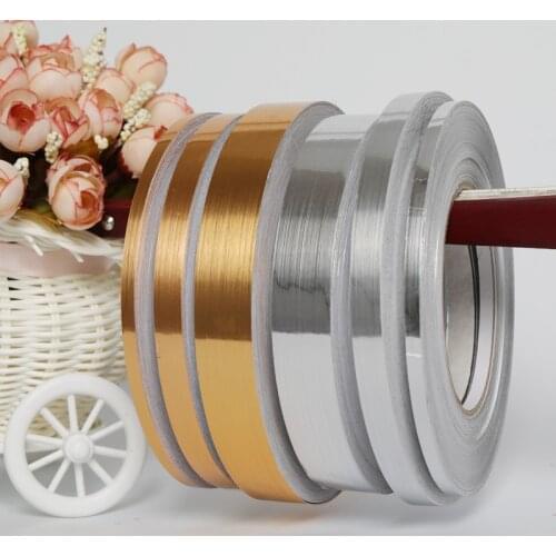 3roll 50M Home Decoration Tile Gap Tape Improvement Self-Adhesive Paper Wall Floor Sealant Waterproof Sticker Dropshipping Gold