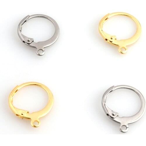 20pcs/lot Stainless Steel Gold French Earrings Wire Hook Earrings Assembly Base For DIY Jewelry Making Supplies Wholesale HXD