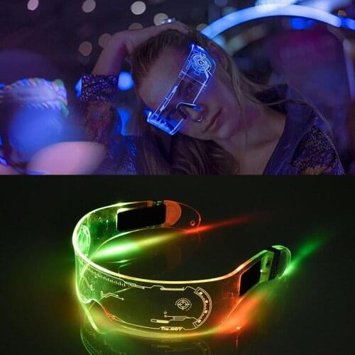 LED Glasses EL Wire Neon Party Luminous LED Glasses Light Up Glasses Rave Costume Party Gift Decor DJ Halloween Decoration