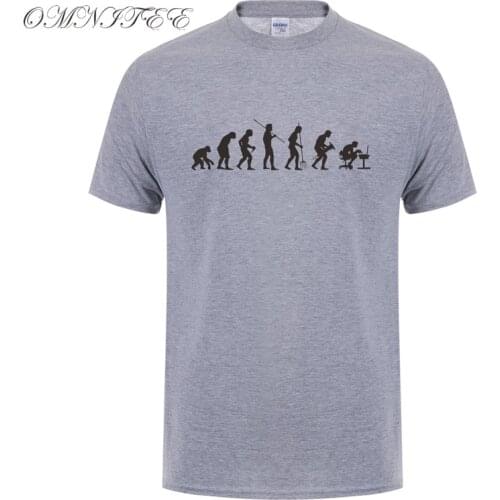 The Big Bang Theory Men T Shirt New Computer Evolution Men T-shirt Summer Short Sleeve Cotton Sheldon Cooper Tees Top OT-405