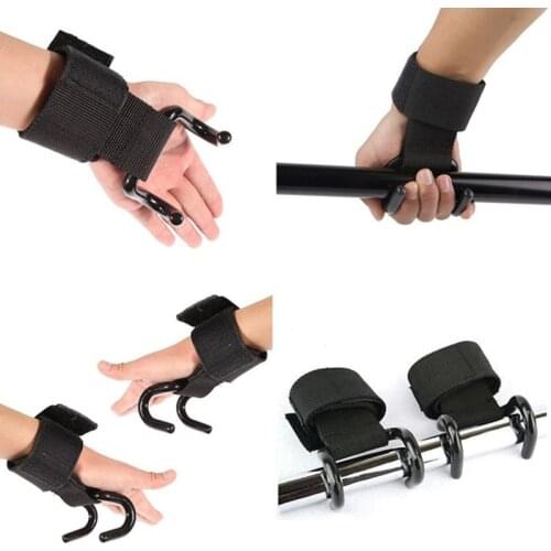 Weight Lifting Training Gym Hook Adjustable Closure Double Hook Grip Horizontal Bar Weightlifting Pull-up Power Hook Fitness Par