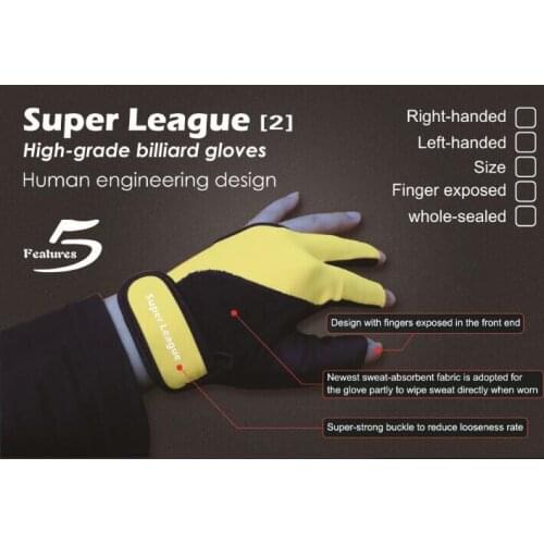 Tournament quality cutting 3 finger billiard/pool/snooker gloves free shipping