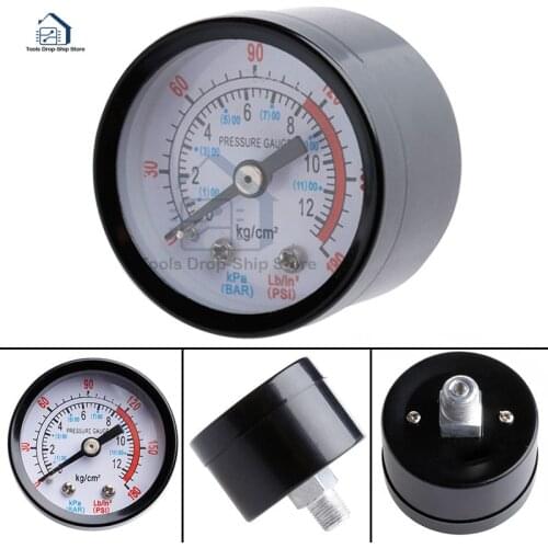 Vacuum Manometer Mini Dial Portable Dual Scale Dial Gauge 1/8 NPT -30HG/0PS Vacuum Pressure Meter 2" Dial Digital Display Gauge