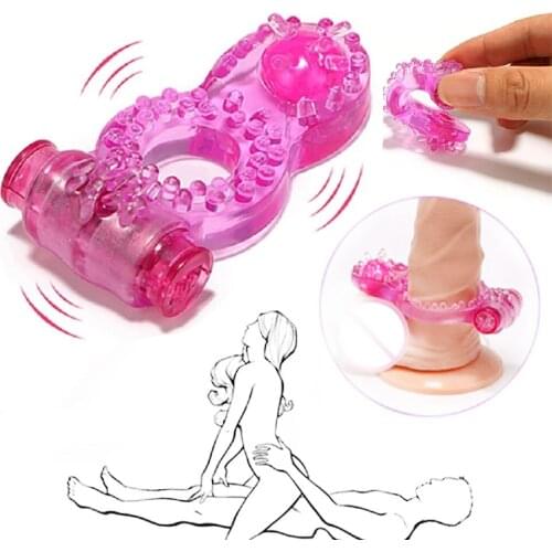 Vibrator penis ring clitoris stimulator penis Lasting Delay Ejaculation cockring Couples simultaneous orgasms intimate sex toys