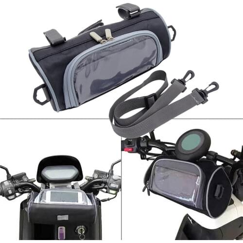 Waterproof Motorbike Tool Bags Black Scooter Head Bag Dirt Pit Bike Saddlebag Part Motorcycle Phone Holder Mobile Stand Bag
