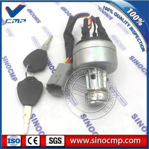SINOCMP Ignition Switch with 2 Keys for Hyundai R210-7 R215-7 R220-7 Excavator