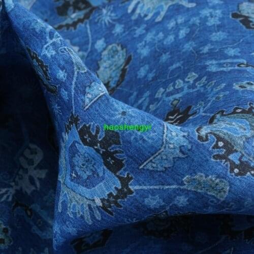 High-end pure linen cloth handmade ethnic retro cotton and linen clothing fabric