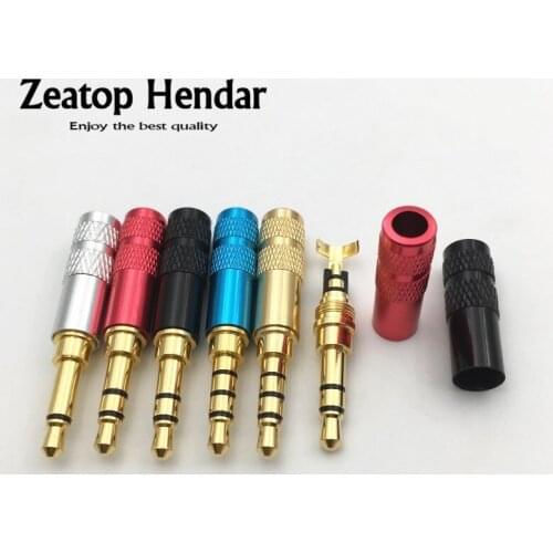 100Pcs Colorful Mini 3.5mm 2 3 4 Pole Mono Male Audio Plug with Clip Jack 3.5 Jack for DIY Repair Headphone Earphone Connector