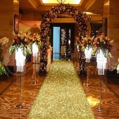 33 Feet /lots Shiny Gold Pearlescent Aisle Runner T Station Carpet For Wedding Backdrop Decroation Props