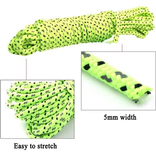 5mm Width Glow In The Dark Luminous Paracord Parachute Cord Lanyard Rope Outdoor Survival