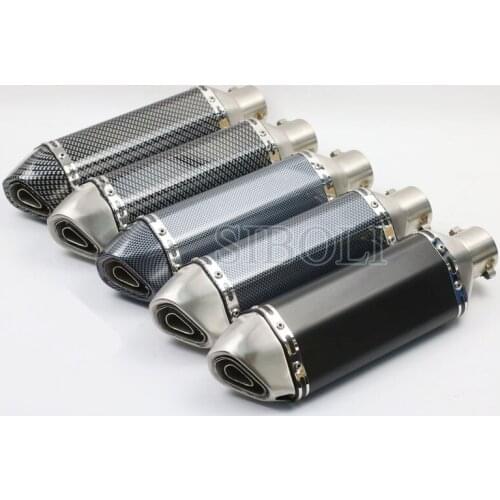 51MM Inlet Universal Motorcycle FOR YAMAHA KAWASAKI Exhaust Motorbike Muffler FOR Honda ATV CB400 CB600 ER6N Z800 MT07 AK177