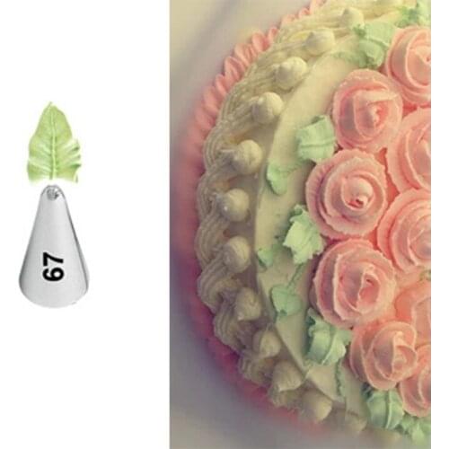 #67 Leaves Nozzles Cake Decoration Cream Head Pastry Cupcake Decorating Nozzle Baking Tools